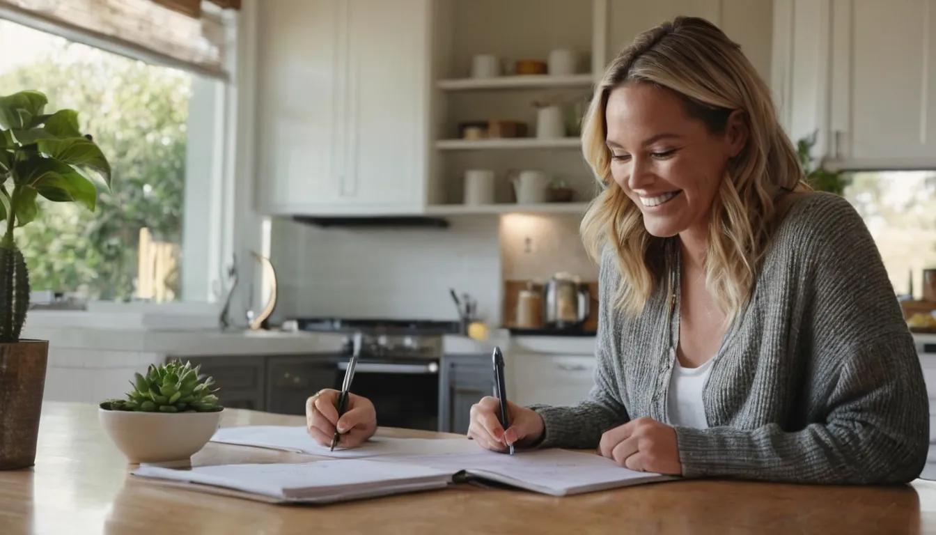 Homeowner reviewing a written septic quote at a kitchen table